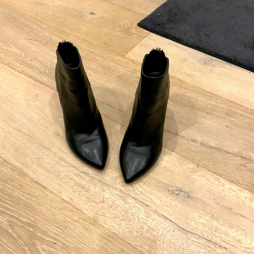 Black high heel booties